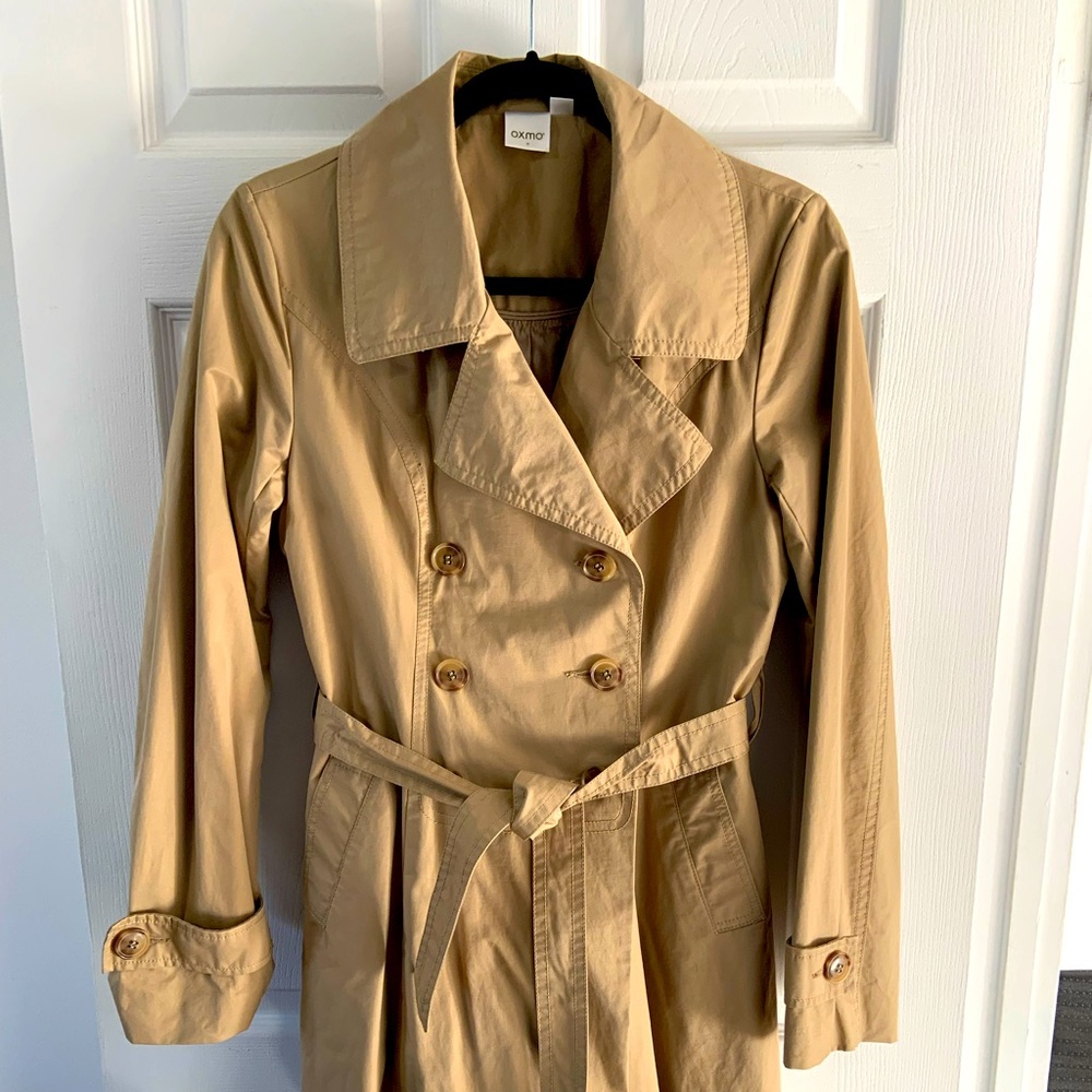 Belted tan Trench-coat by OXMO Size M